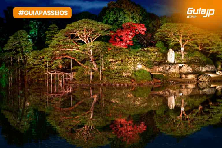 Passeios à noite – Iluminação de outono no Jardim Rikugien